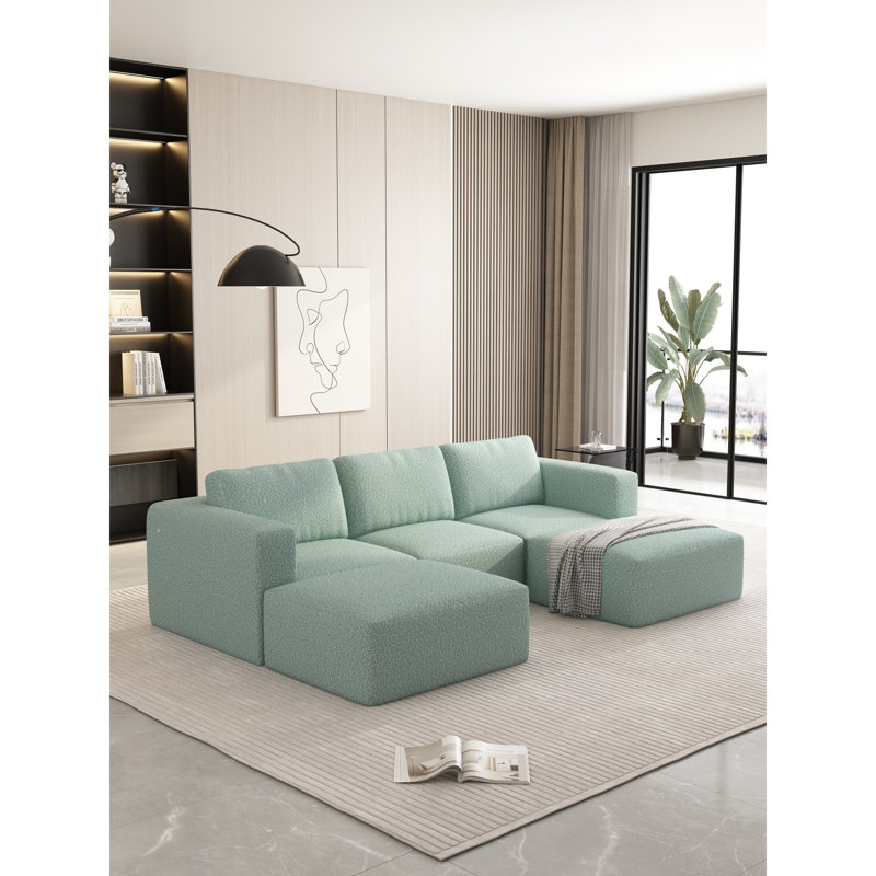Orren Ellis X modular sectional sofa sleeper u shaped with chaise ottoman combo a 2b 2d Wayfair